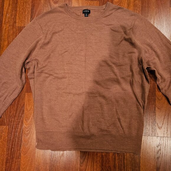 J.Crew Crewneck Sweater – Caramel Heather | 100% Cotton Classic - Picture 2 of 6